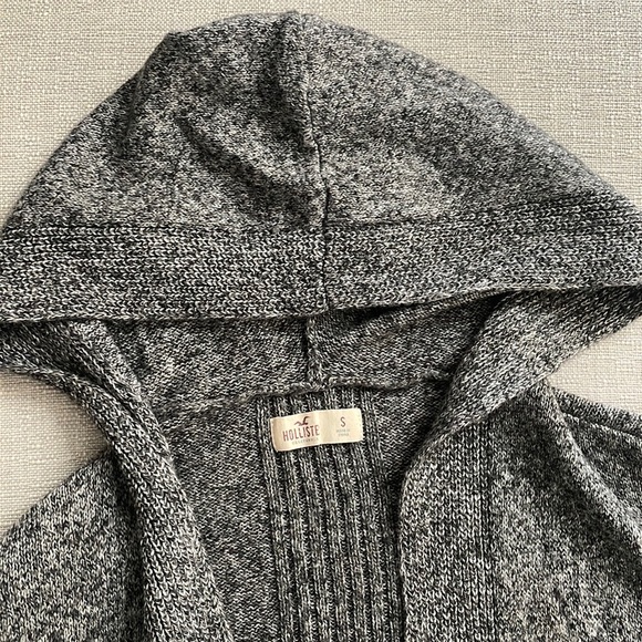 NEW Hollister Hooded Cardigan Mid-Length Gray - Picture 6 of 8